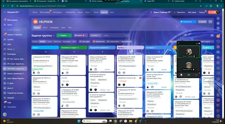 HelpDesk-доска со стадиями